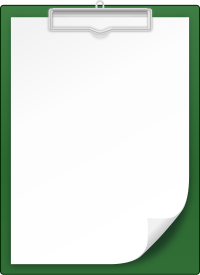 DARK GREEN CLIPBOARD vector icon