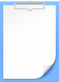 LIGHT BLUE CLIPBOARD vector icon