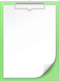 LIGHT GREEN CLIPBOARD vector icon