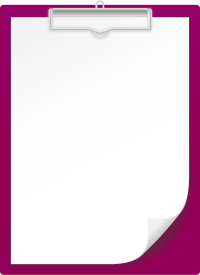 PURPLE CLIPBOARD vector icon