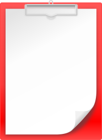 CLIPBOARD RED vector icon