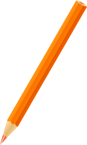 COLOR PENCIL ORANGE vector icon