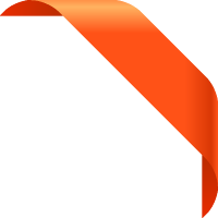 CORNER RIBBON01 ORANGE Vector Data