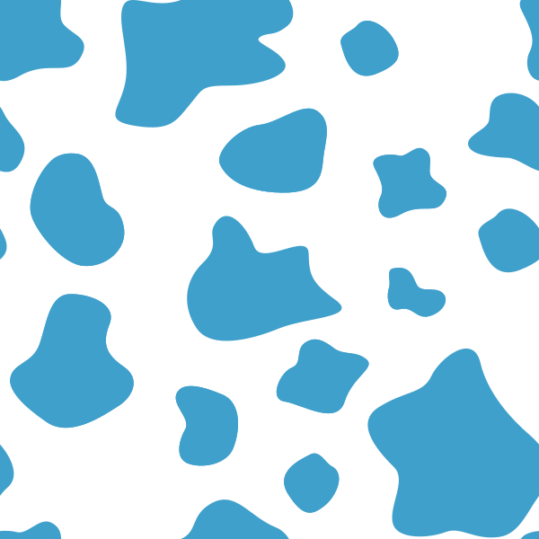 Seamless white and blue cow texture pattern