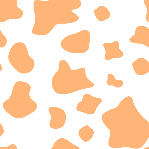 Seamless white and orange cow texture pattern