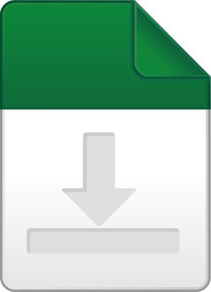 Dark green download file icon vector data for free