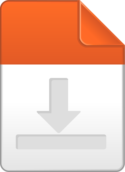 Light orange download file icon vector data for free
