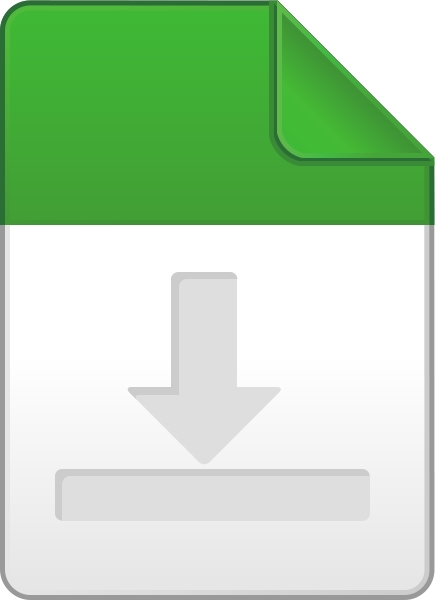 Green download file icon vector data for free