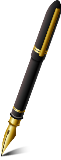 FOUNTAIN PEN BLACK vector icon