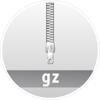 "GZ" data compression icon Circle