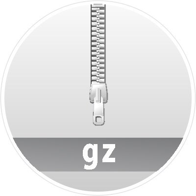 "GZ" data compression icon Circle