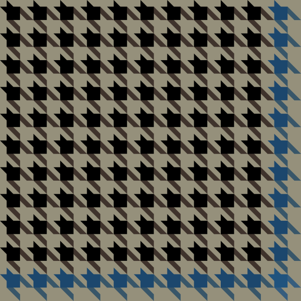 Black and bule Houndstooth check vector data