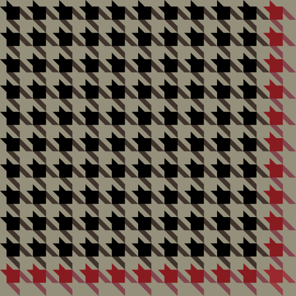 Black and red Houndstooth check pattern vector data.