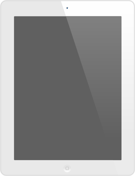 iPad White SVG Icon
