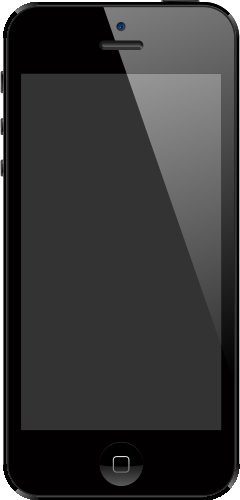 iPhone 5 黒の SVG アイコン