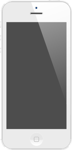 iPhone 5 White SVG Icon