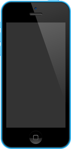 iPhone 5C Blue vector data for free