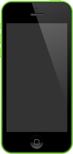 iPhone 5 の C 緑のベクトル データ無料