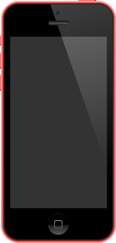iPhone 5C Pink vector data for free
