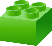 Green LEGO BRICK vector data for free.