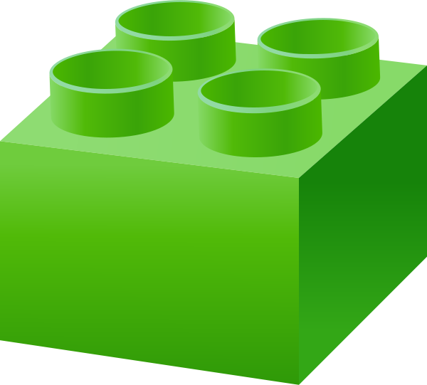 Green LEGO BRICK vector data for free.