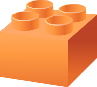 Light Orange LEGO BRICK vector data for free.