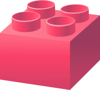 Pink LEGO BRICK vector data for free.