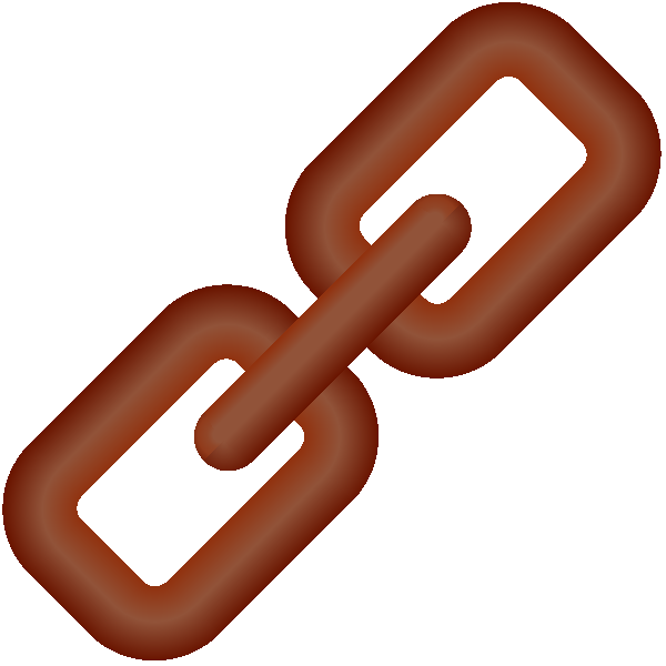 Link Icon 3D Brown vector data.