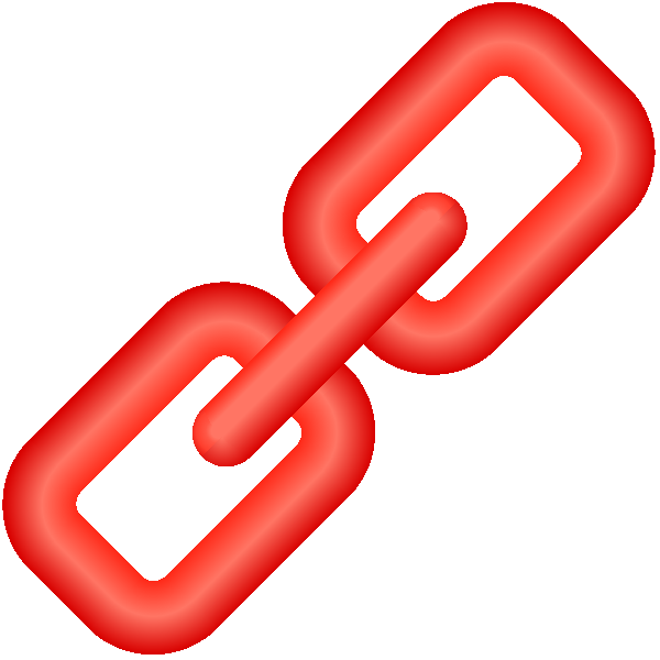 Link Icon 3D Red vector data.