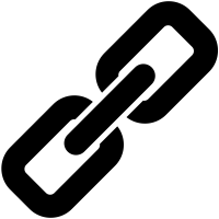 Black link icon. ベクター データ.