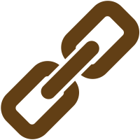 Brown link icon. Vector data.
