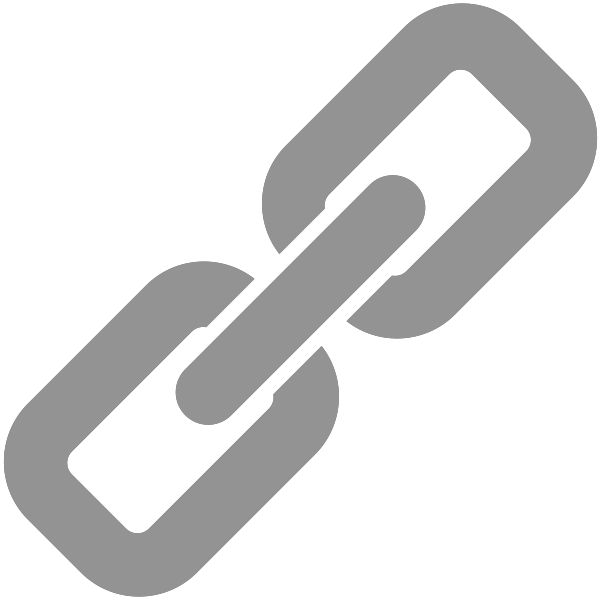 Gray link icon. Vector data.