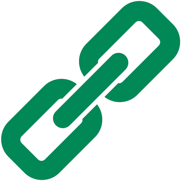 Green link icon. ベクター データ.