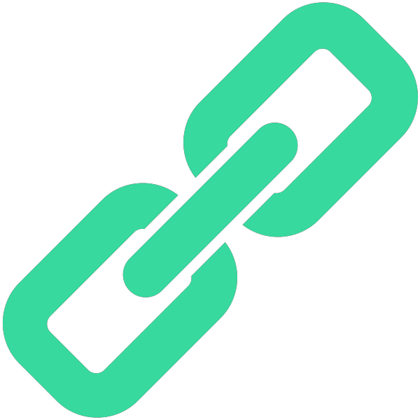 Light green link icon. Vector data.