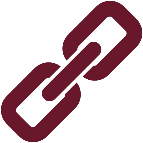 Purple link icon. Vector data.