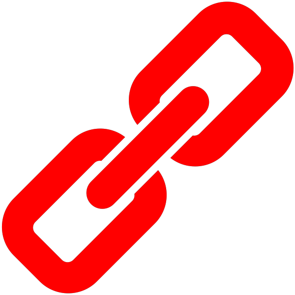 Red link icon. Vector data.