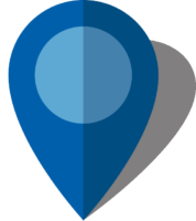 Simple location map pin icon10 blue free vector data