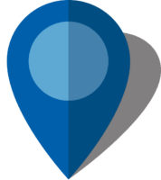 Simple location map pin icon6 blue free vector data
