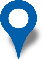Simple location map pin icon blue free vector data