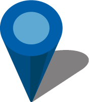 Simple location map pin icon3 blue free vector data