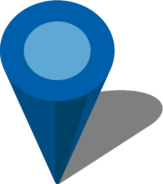 Simple location map pin icon3 blue free vector data