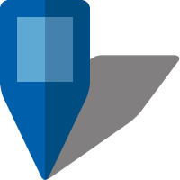 Simple location map pin icon5 blue free vector data