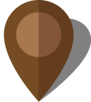 Simple location map pin icon6 brown free vector data