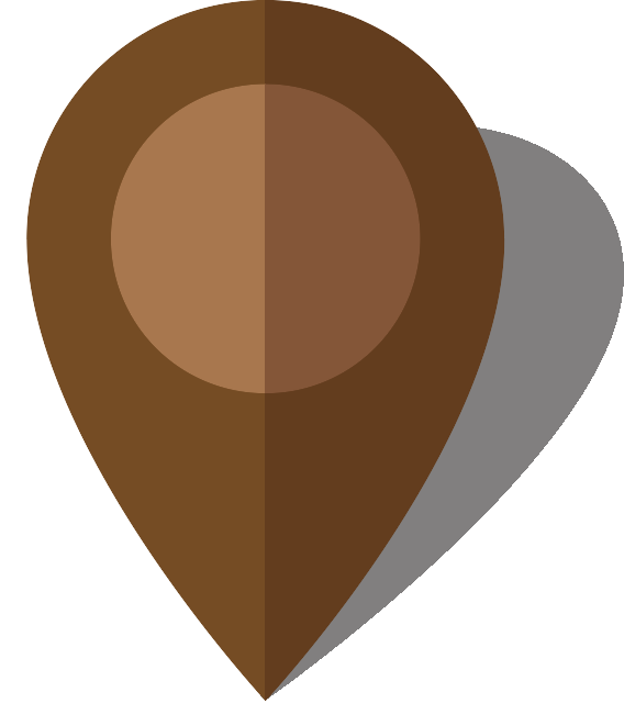 Simple location map pin icon6 brown free vector data
