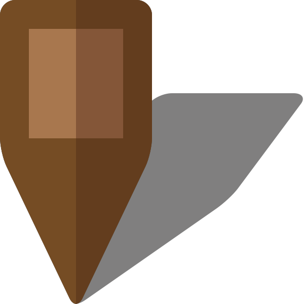 Simple location map pin icon5 brown free vector data