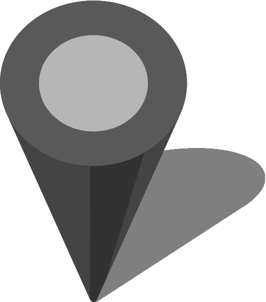 Simple location map pin icon3 gray free vector data