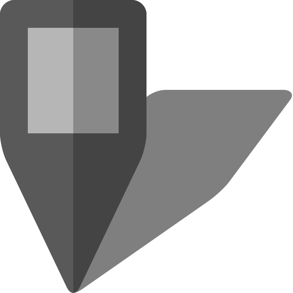 Simple location map pin icon5 gray free vector data