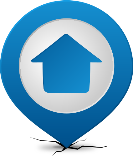 Location map pin HOME BLUE