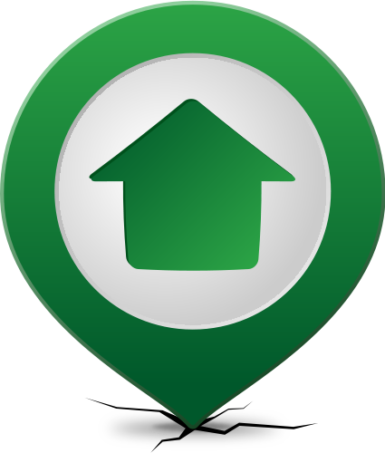 Location map pin HOME GREEN