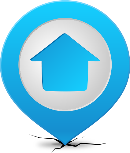 Location map pin HOME LIGHT BLUE